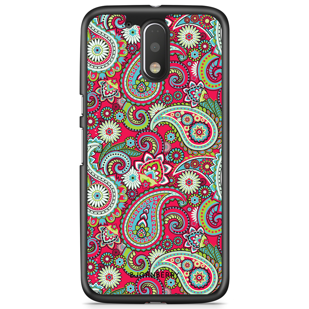 Moto G4/G4 Plus Case - Red Paisley