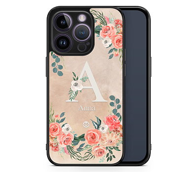 iPhone 14 Pro Custom Skal - Monogram Sand