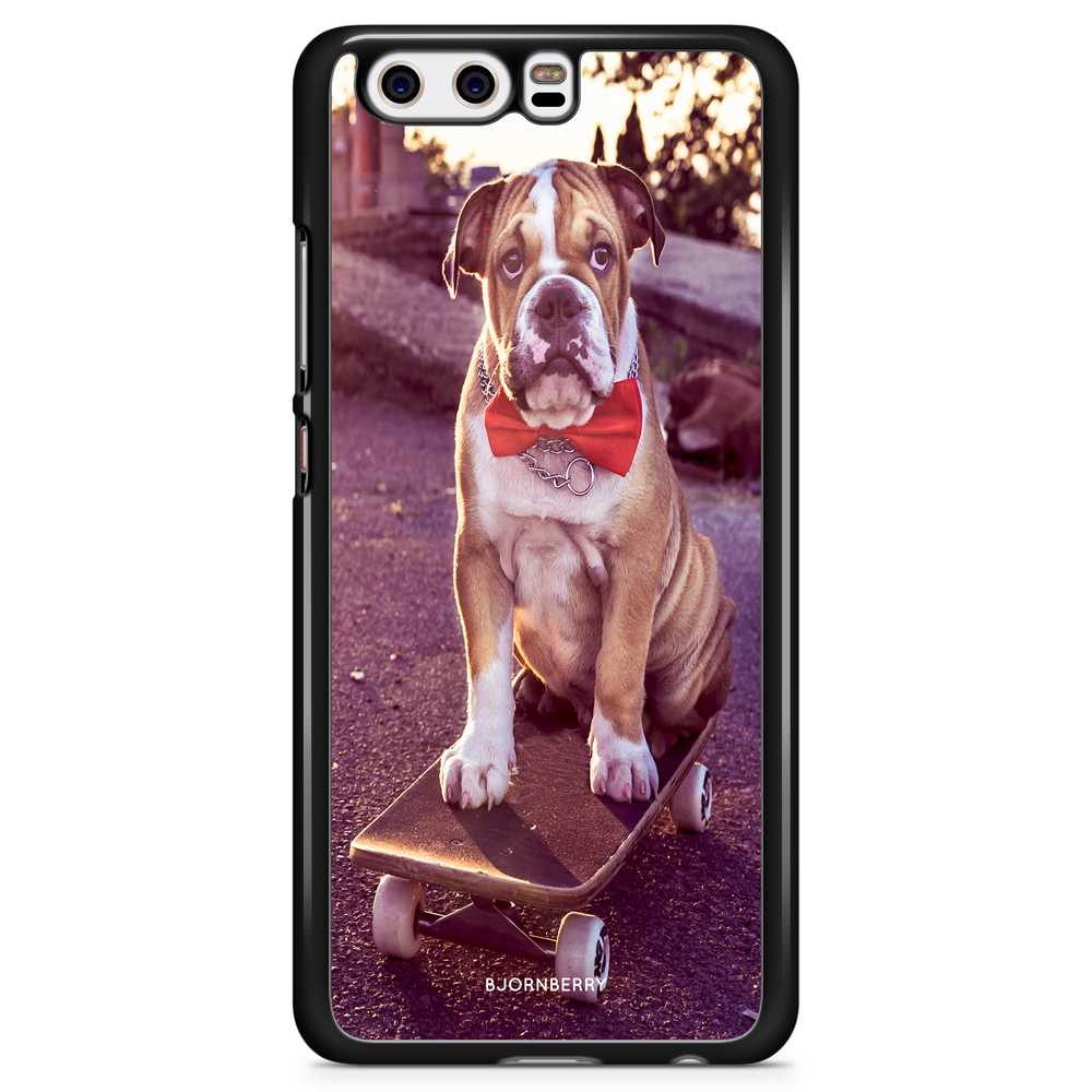 Huawei P10 Plus Case - Bulldog skateboard