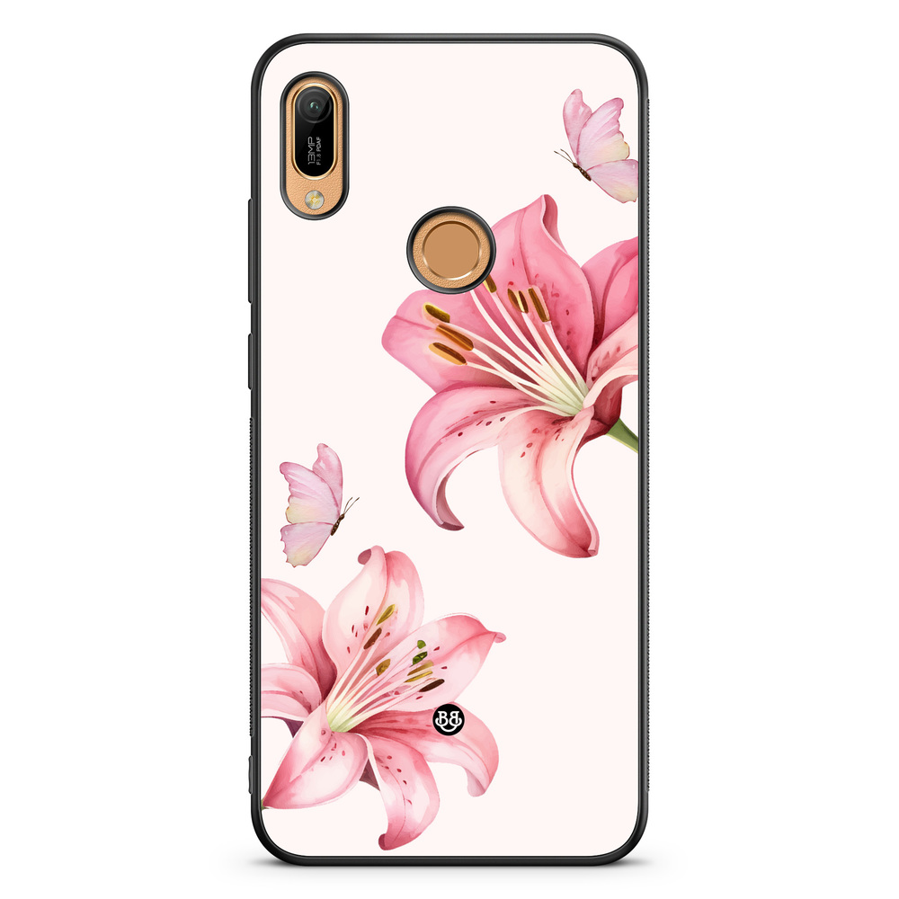 Huawei Y6 2019 Case - WILD BLOOM - Pink Lily