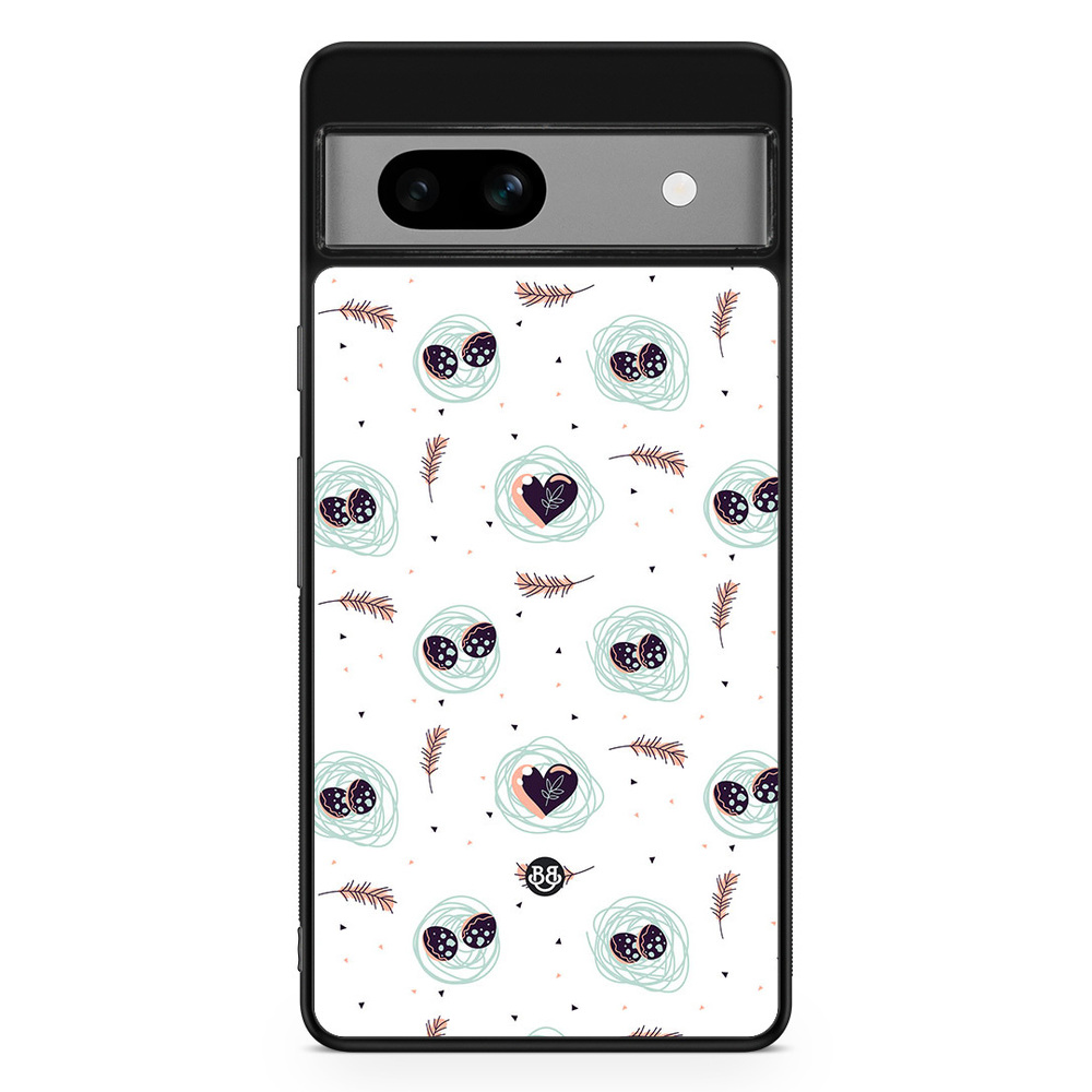 Google Pixel 7a Case - Eggs and Hearts