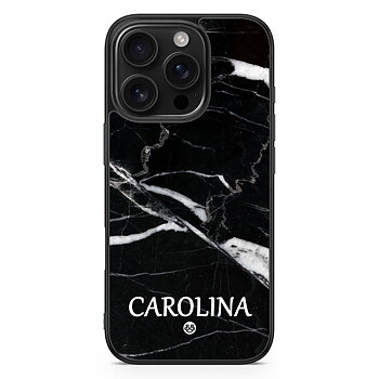 iPhone 16 Pro Custom Skal - Svart Marmor Namn