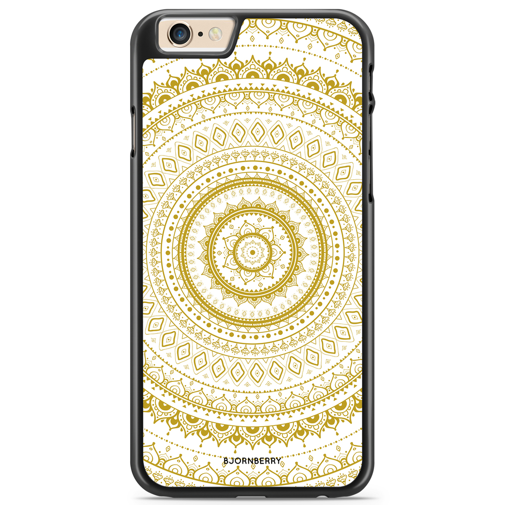 iPhone 6/6s Case - Vit Guld Mandala