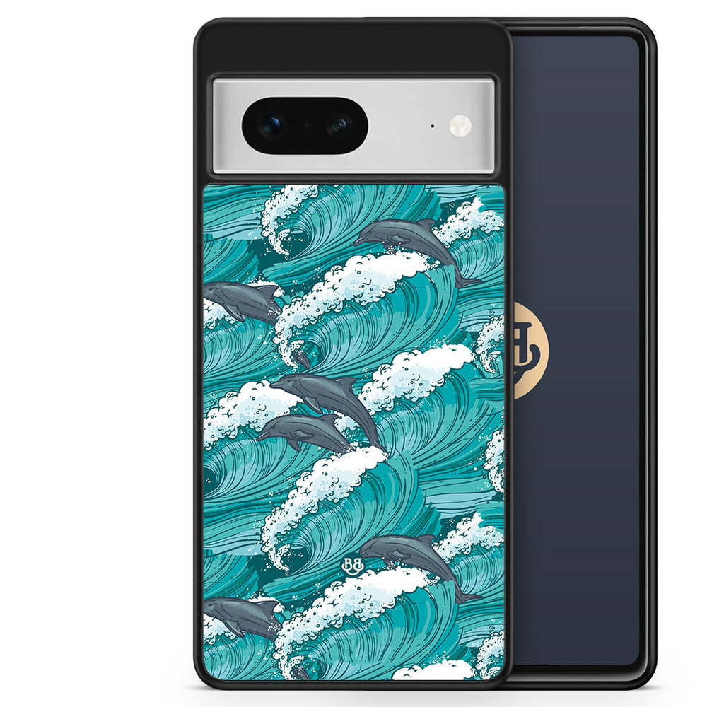 Google Pixel 7 Case - Waves and Dolphins