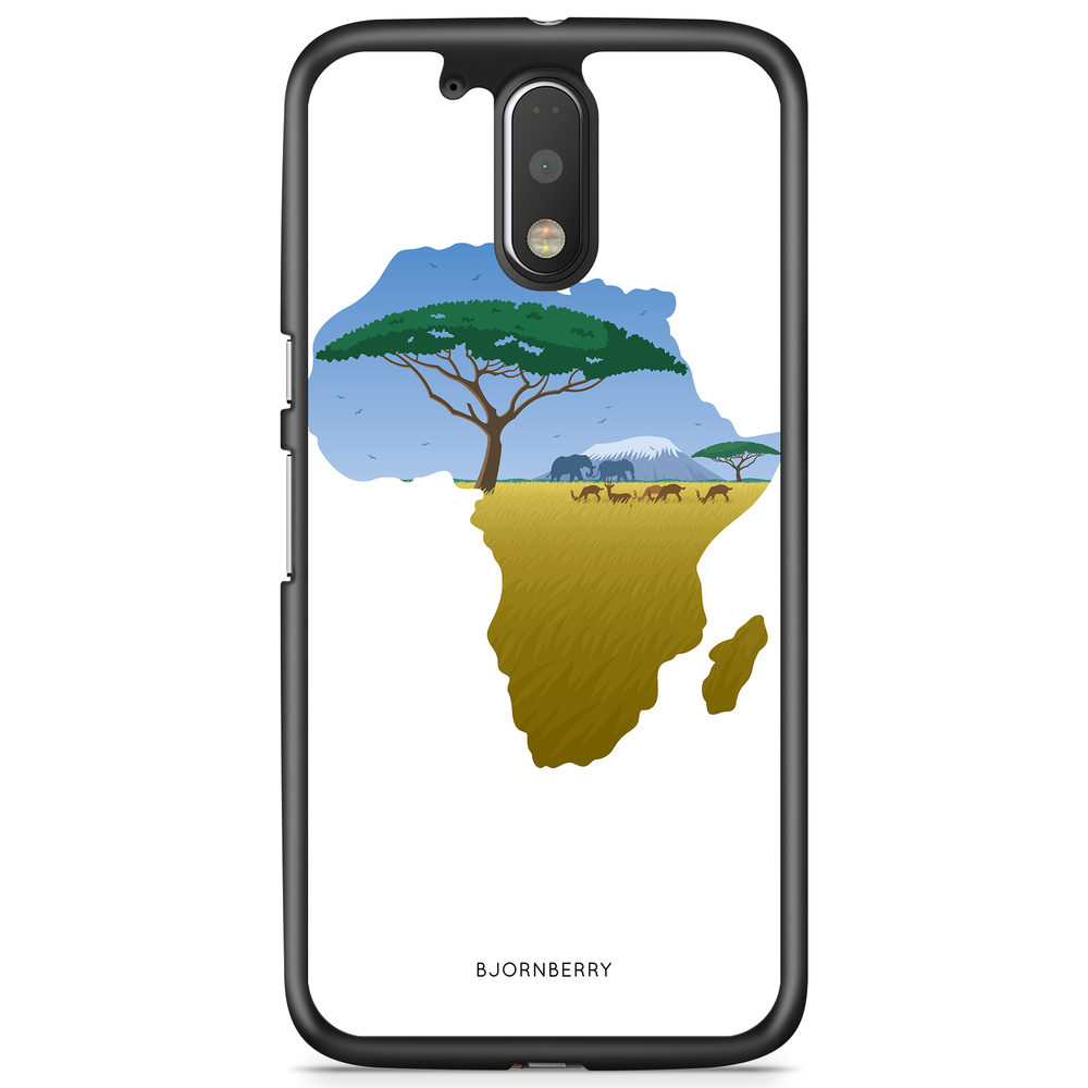 Moto G4/G4 Plus Skal - Afrika Vit