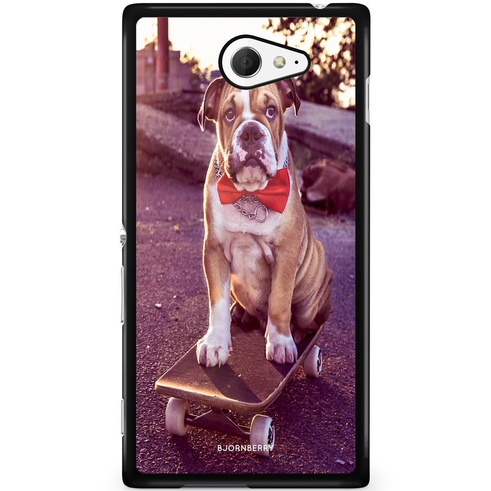 Sony Xperia M2 Aqua Case - Bulldog skateboard