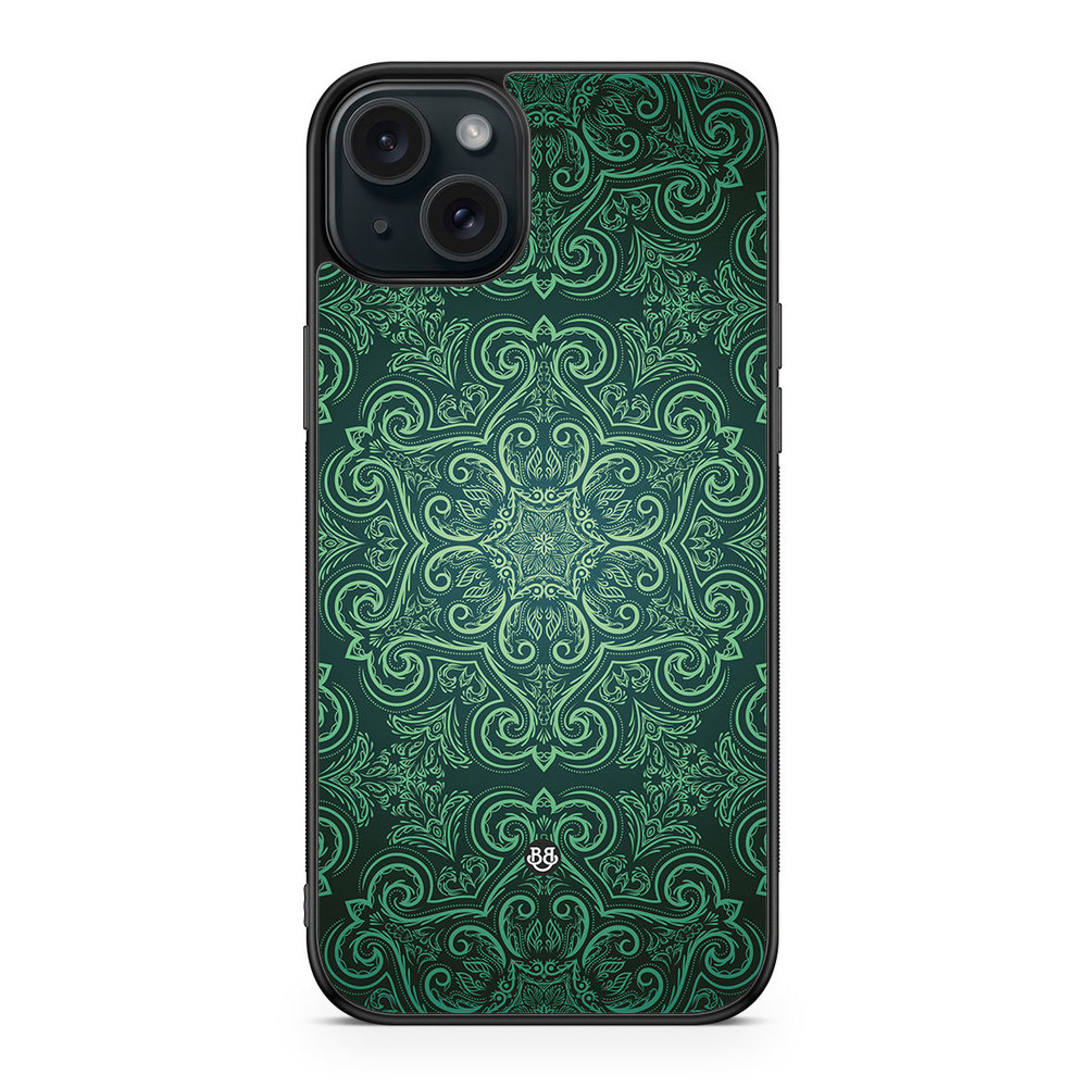 iPhone 15 Plus Case - Green Retro Pattern