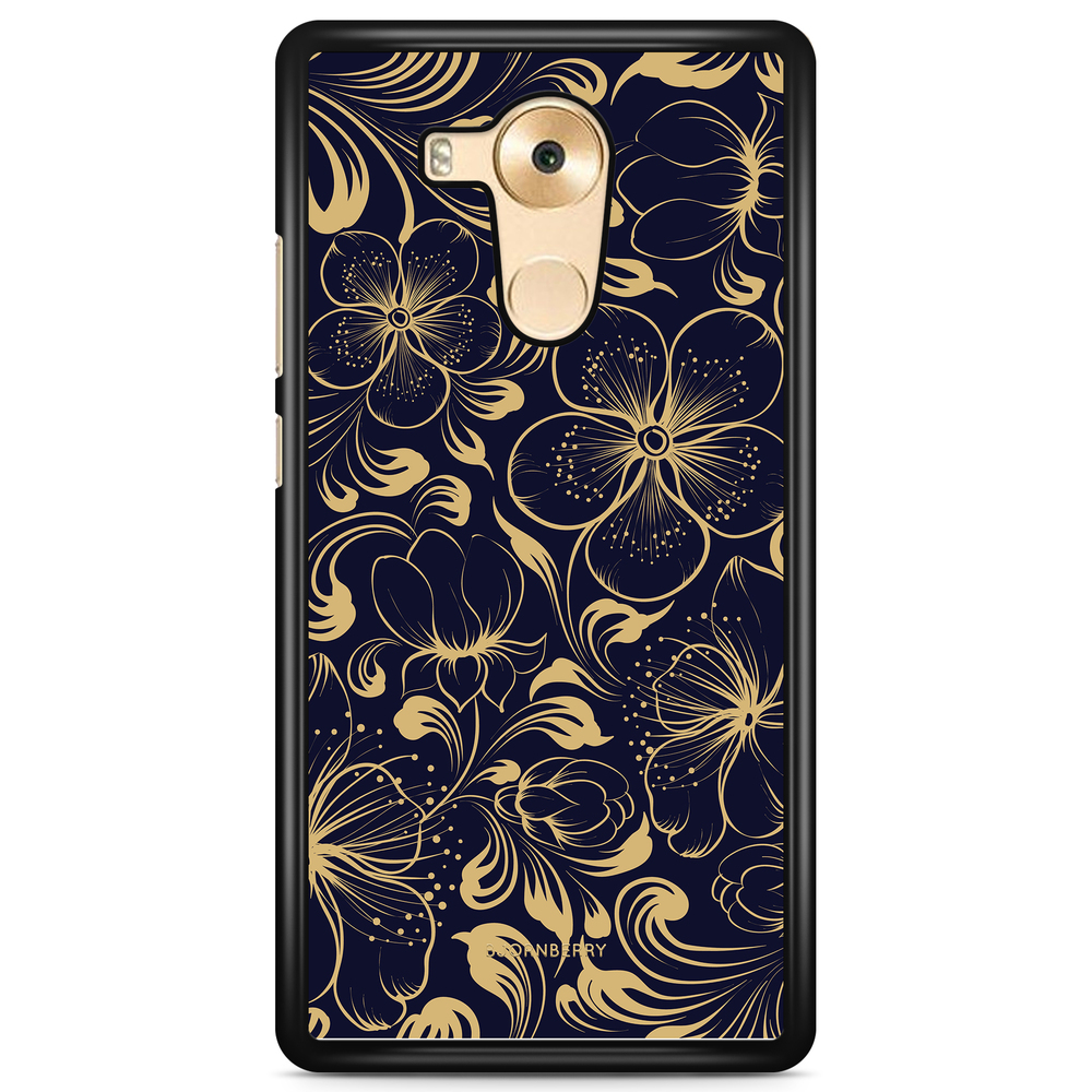 Huawei Mate 9 Case - Dark Blue Flowers