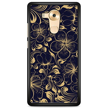 Huawei Mate 9 Case - Dark Blue Flowers