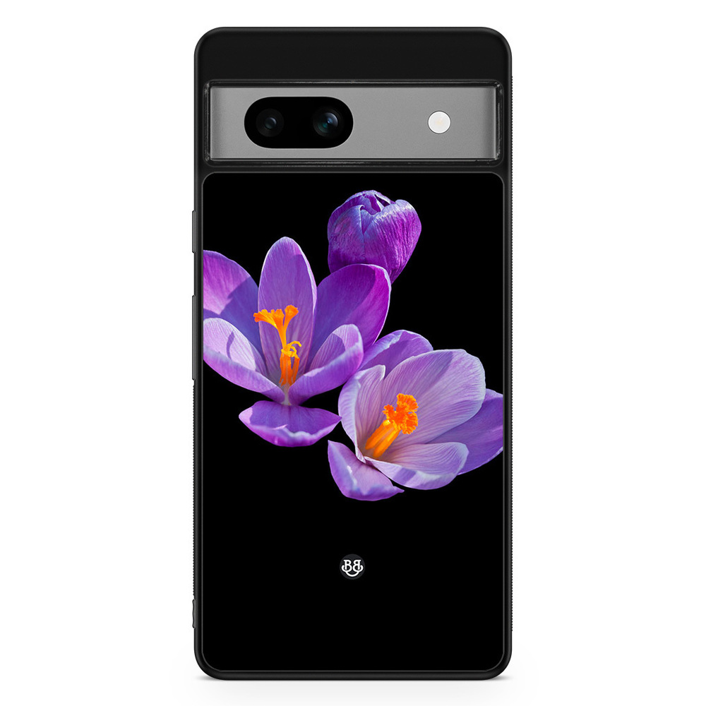 Google Pixel 7a Case - Purple Flowers
