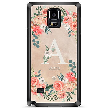 Samsung Galaxy Note 4 Skal Custom - Monogram Sand