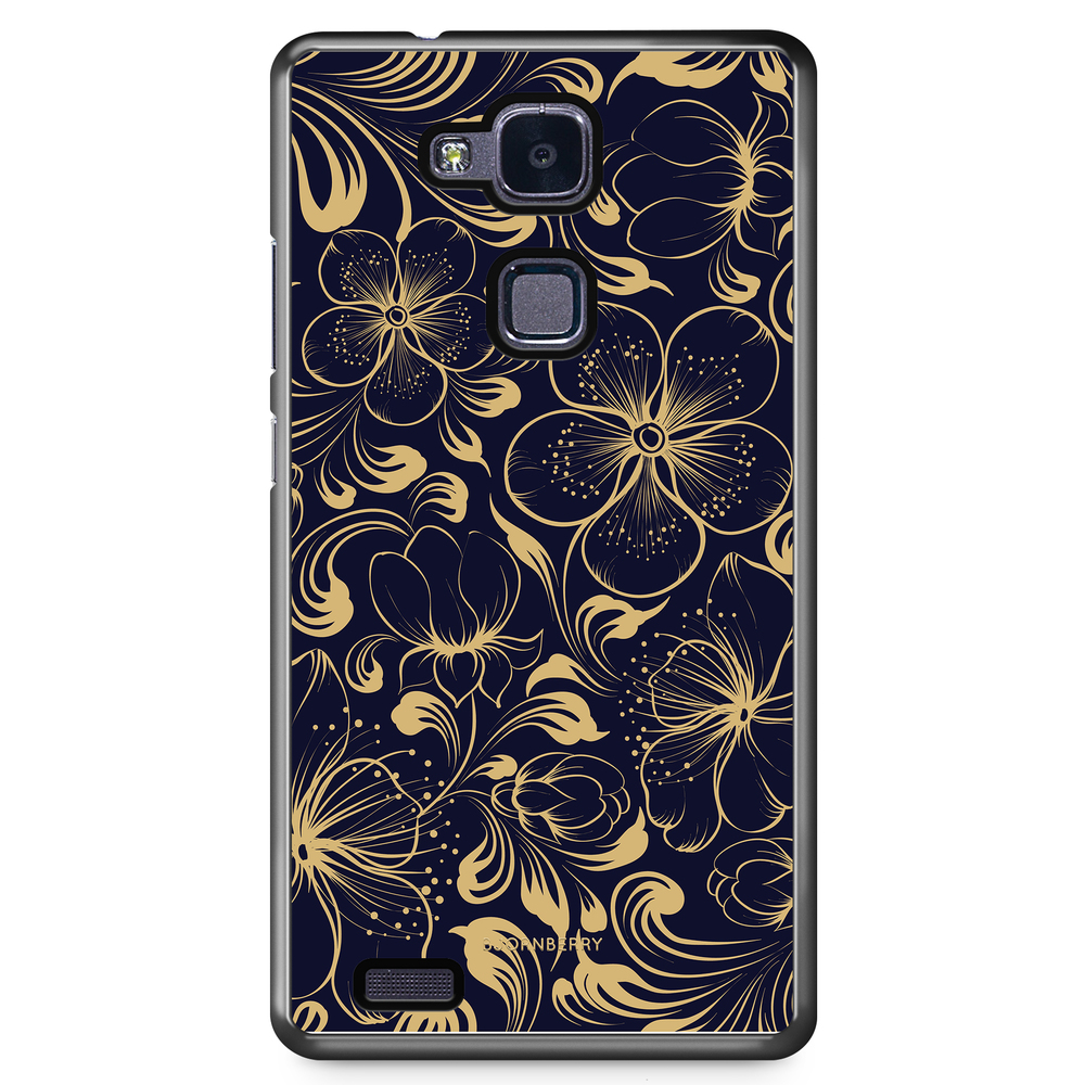 Huawei Honor 5X Case - Dark Blue Flowers