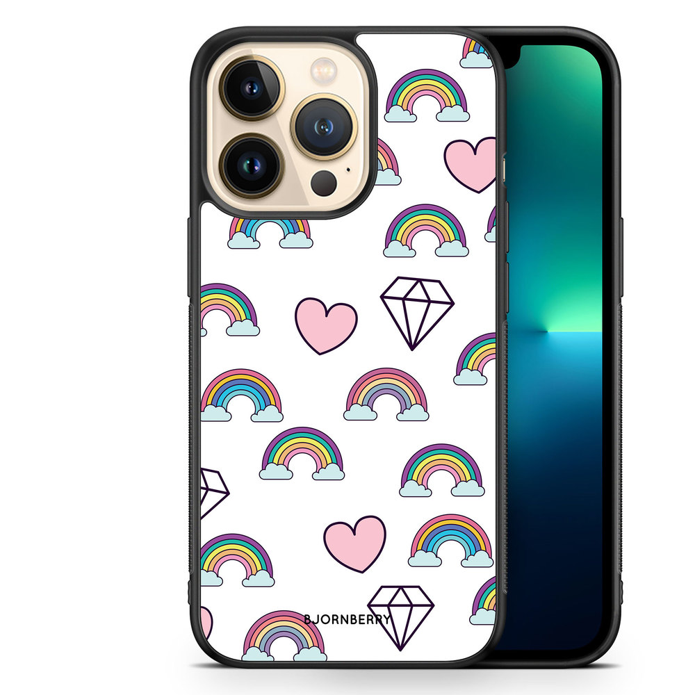 iPhone 13 Pro Case - Rainbows & Diamonds