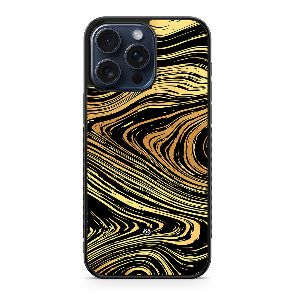 iPhone 15 Pro Max Case - Gold Marble