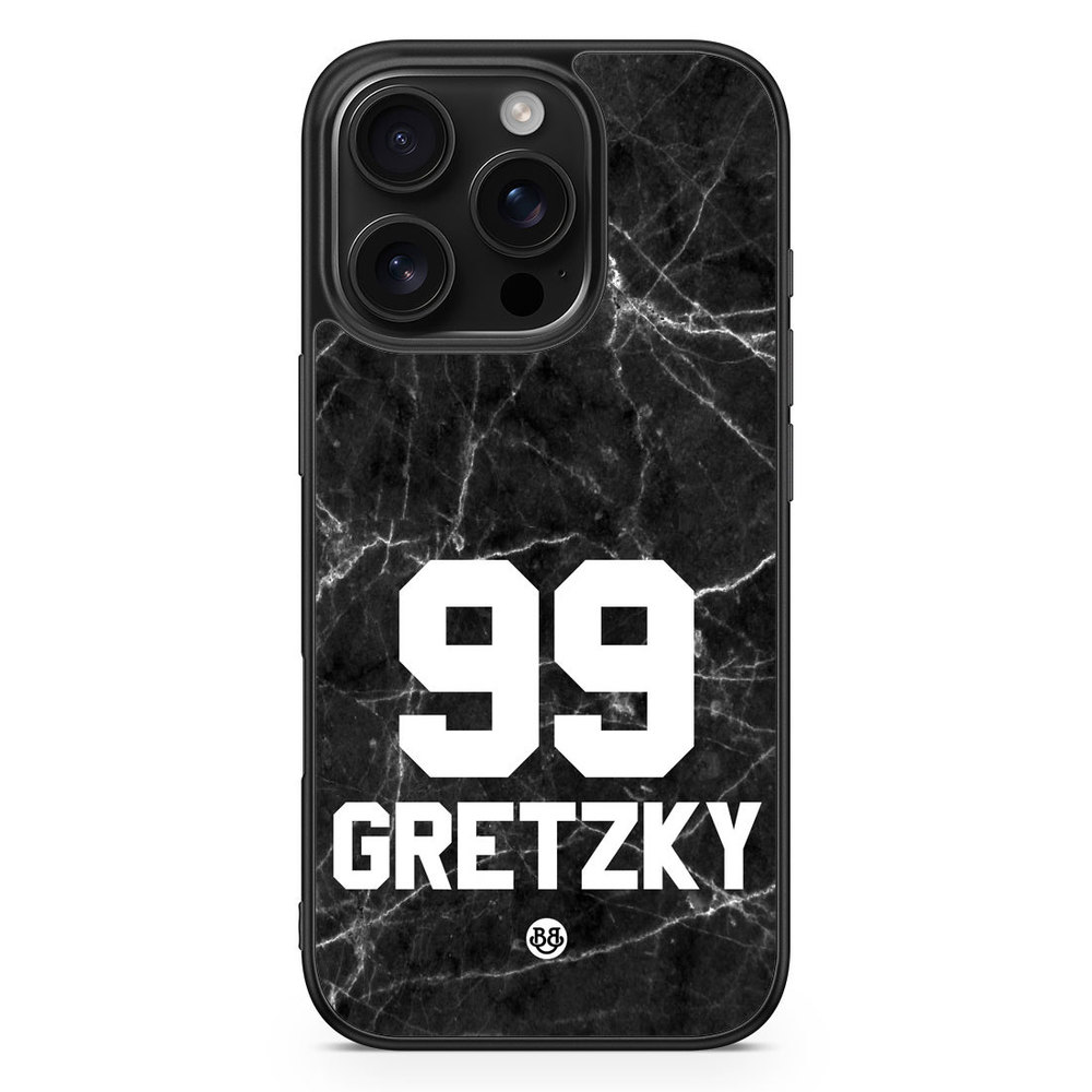 iPhone 16 Pro Custom Case - Black Marmor Number