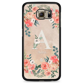 Samsung Galaxy S6 Edge Case Custom - Monogram Sand