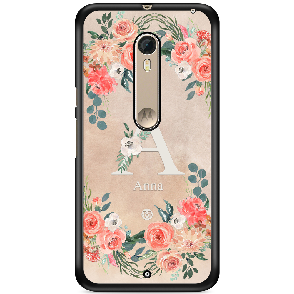 Moto X Style Case Custom - Monogram Sand