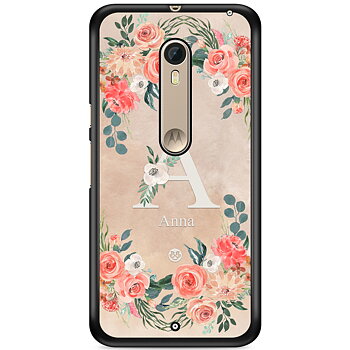 Moto X Style Case Custom - Monogram Sand