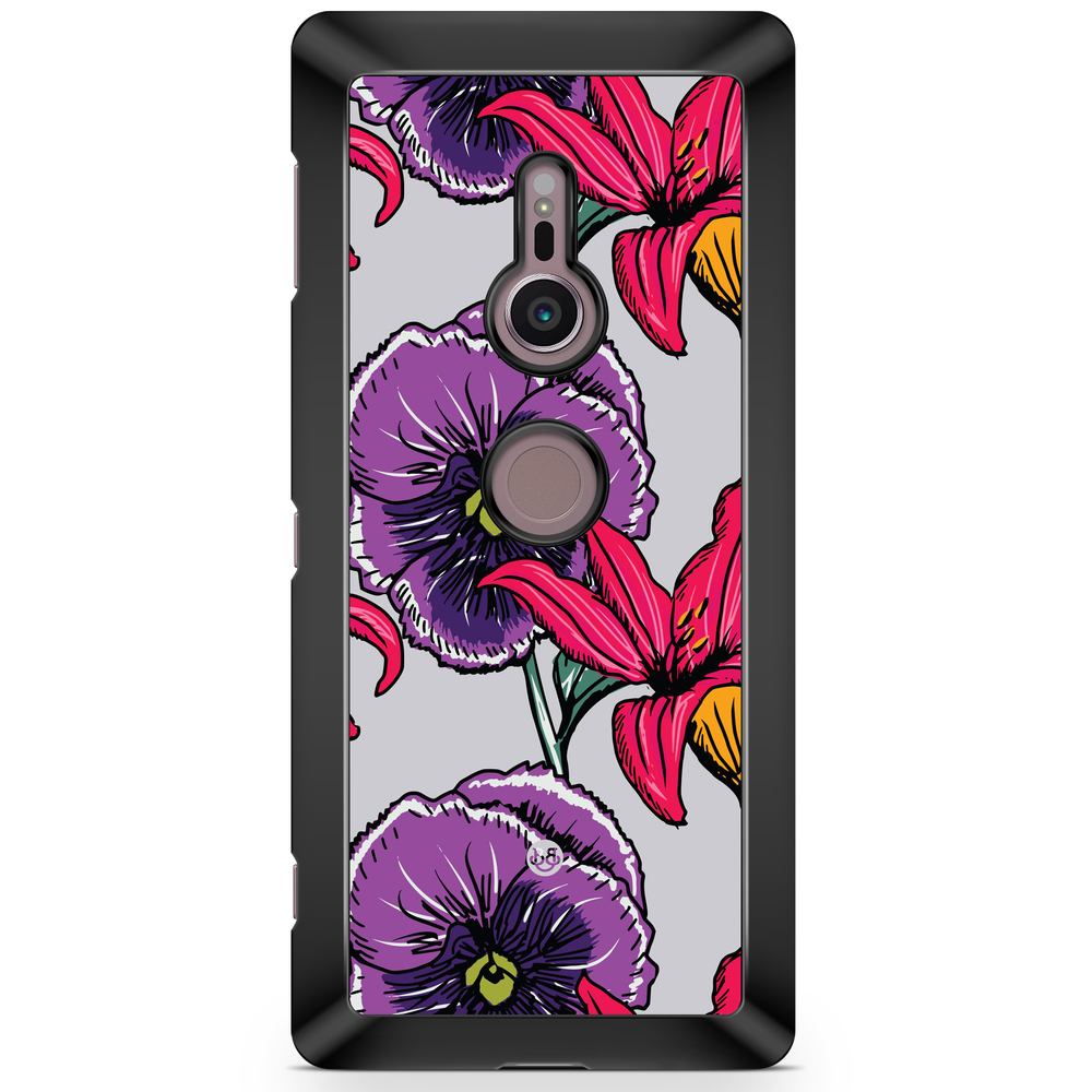Sony Xperia XZ2 Case  - Purple/Cerise Floral