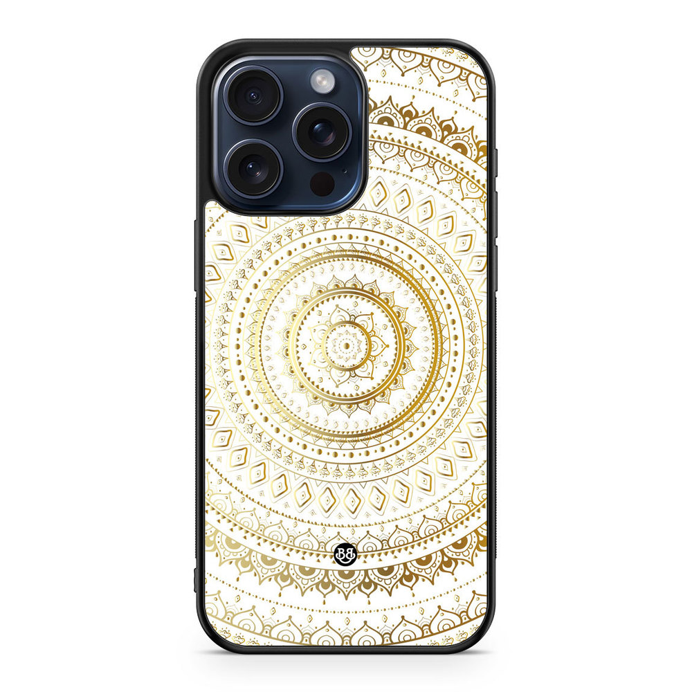 iPhone 15 Pro Max Case - Gold Mandala
