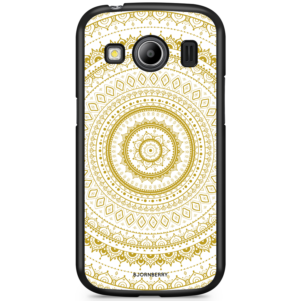 Samsung Galaxy Ace 4 Case - Vit Guld Mandala