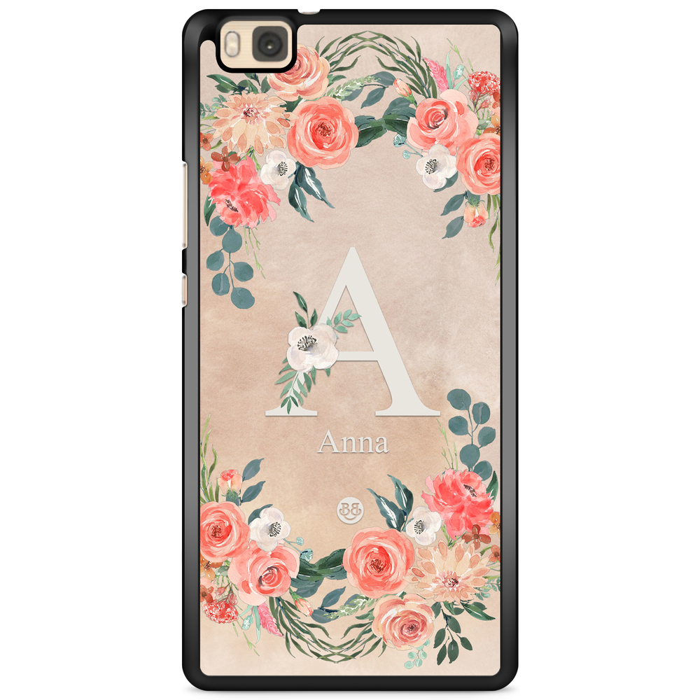 Huawei P8 Lite Case Custom - Monogram Sand