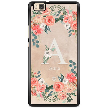 Huawei P8 Lite Skal Custom - Monogram Sand