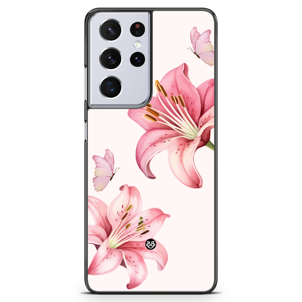 Samsung Galaxy S21 Ultra Case - WILD BLOOM - Pink Lily
