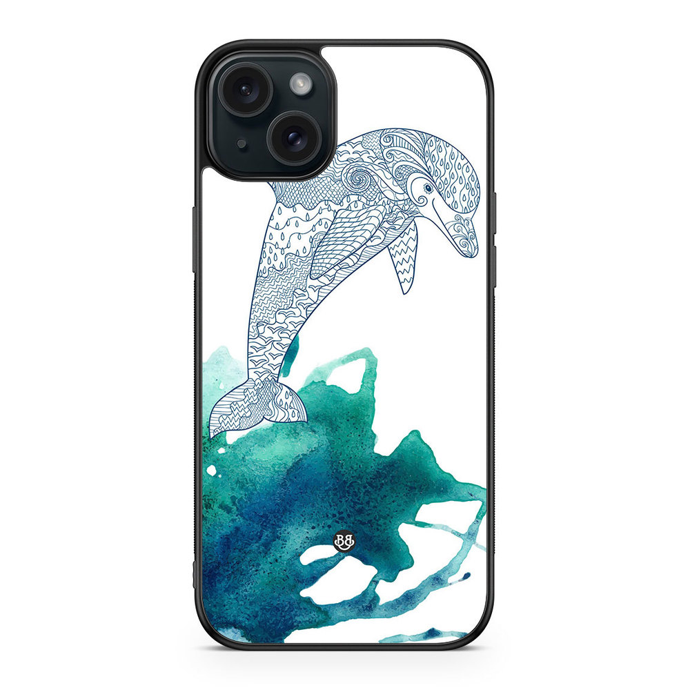 iPhone 15 Plus Case - Mandala Dolphin