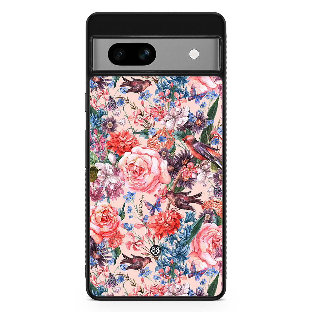Google Pixel 7a Case - Birds & Flowers
