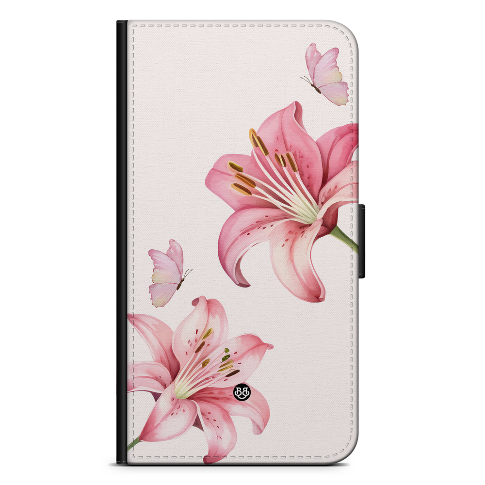 Samsung Galaxy Note 10 Wallet Case - WILD BLOOM - Pink Lily