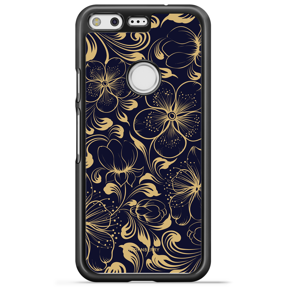 Google Pixel Case - Dark Blue Flowers