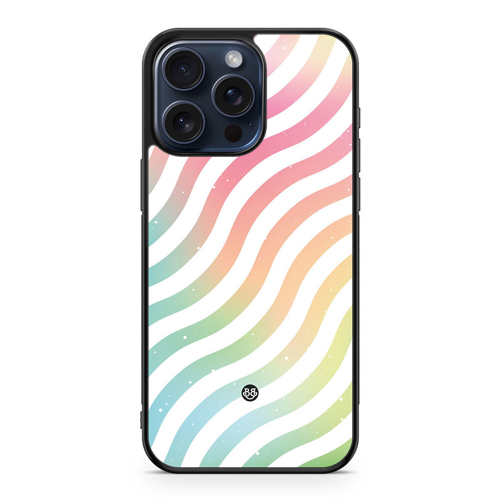 iPhone 15 Pro Max Case - Wavy Rainbow