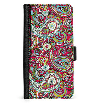Samsung Galaxy S24 5G Wallet Case - Röd Paisley