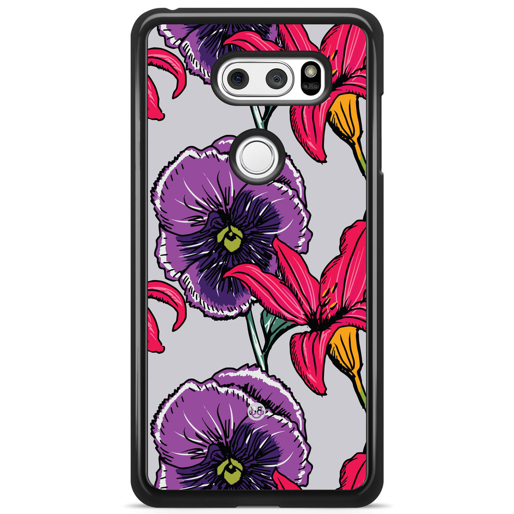 LG V30 Case - Purple/Cerise Floral