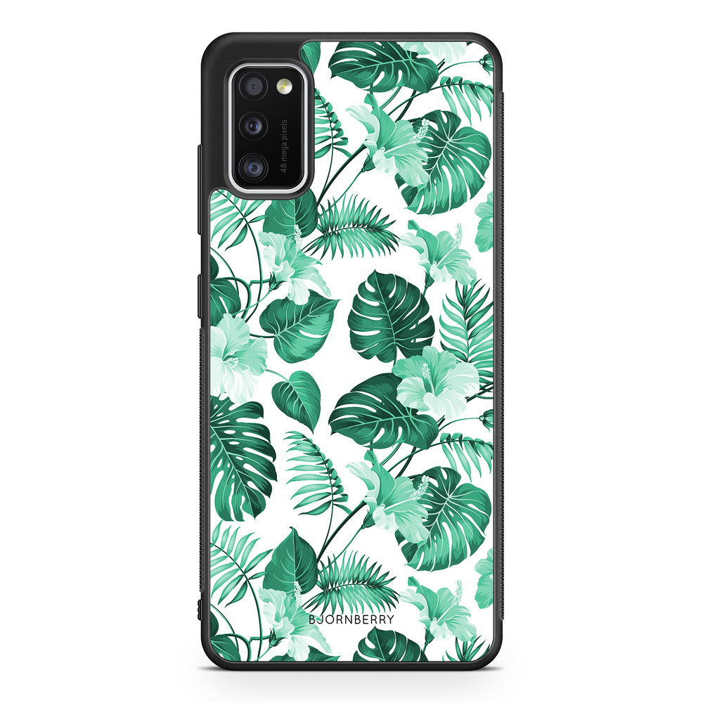 Samsung Galaxy A41 Case - Turquoise Flowers