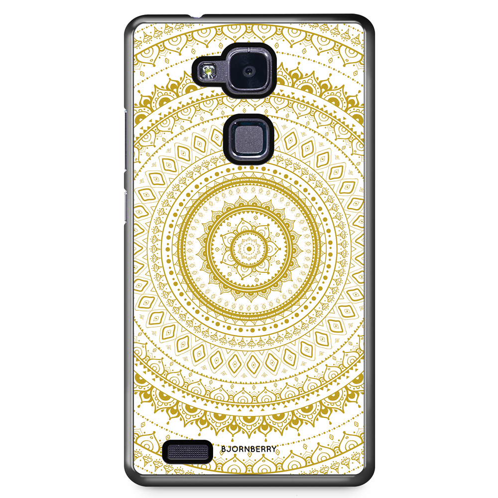 Huawei Honor 5X Case - Vit Guld Mandala