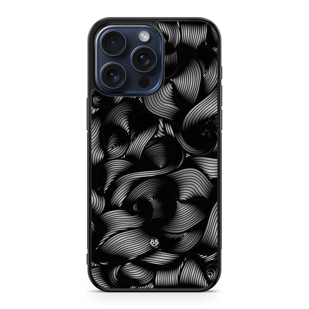 iPhone 15 Pro Max Case - Black Waves