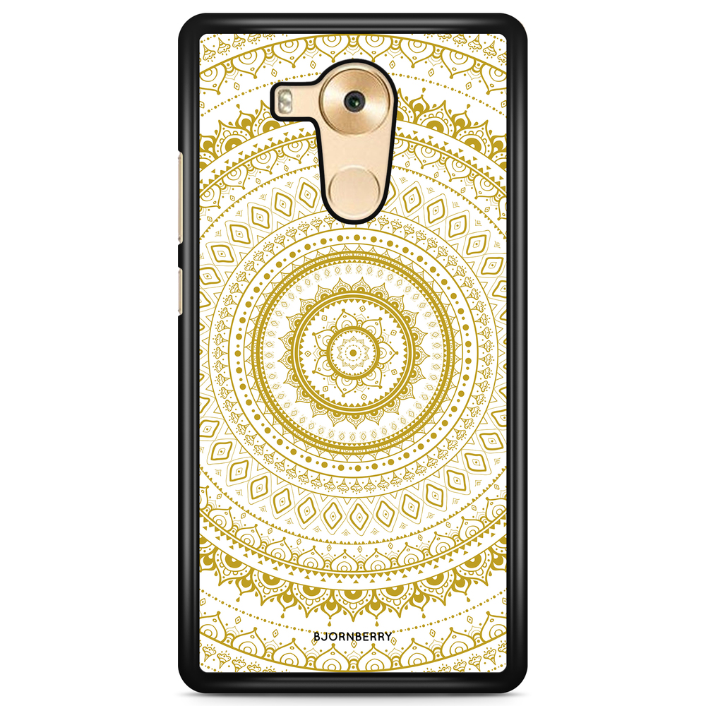 Huawei Mate 9 Pro Case - Vit Guld Mandala