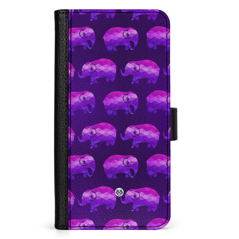 Doro 8050 Wallet Case - Purple Elephants