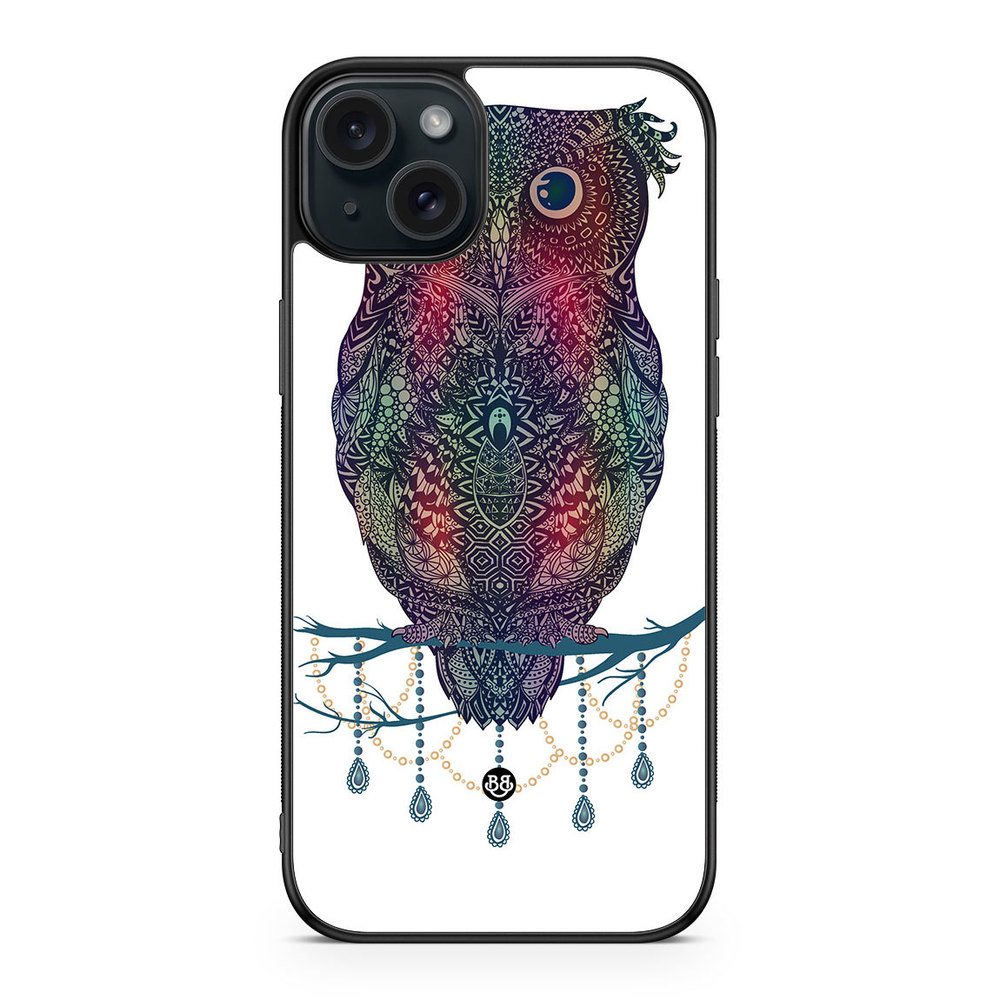iPhone 15 Plus Case - Mandala Owl