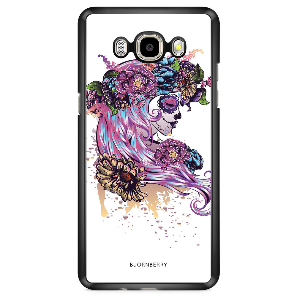 Samsung Galaxy J7 (2016) Case - Skull Girl Flowers