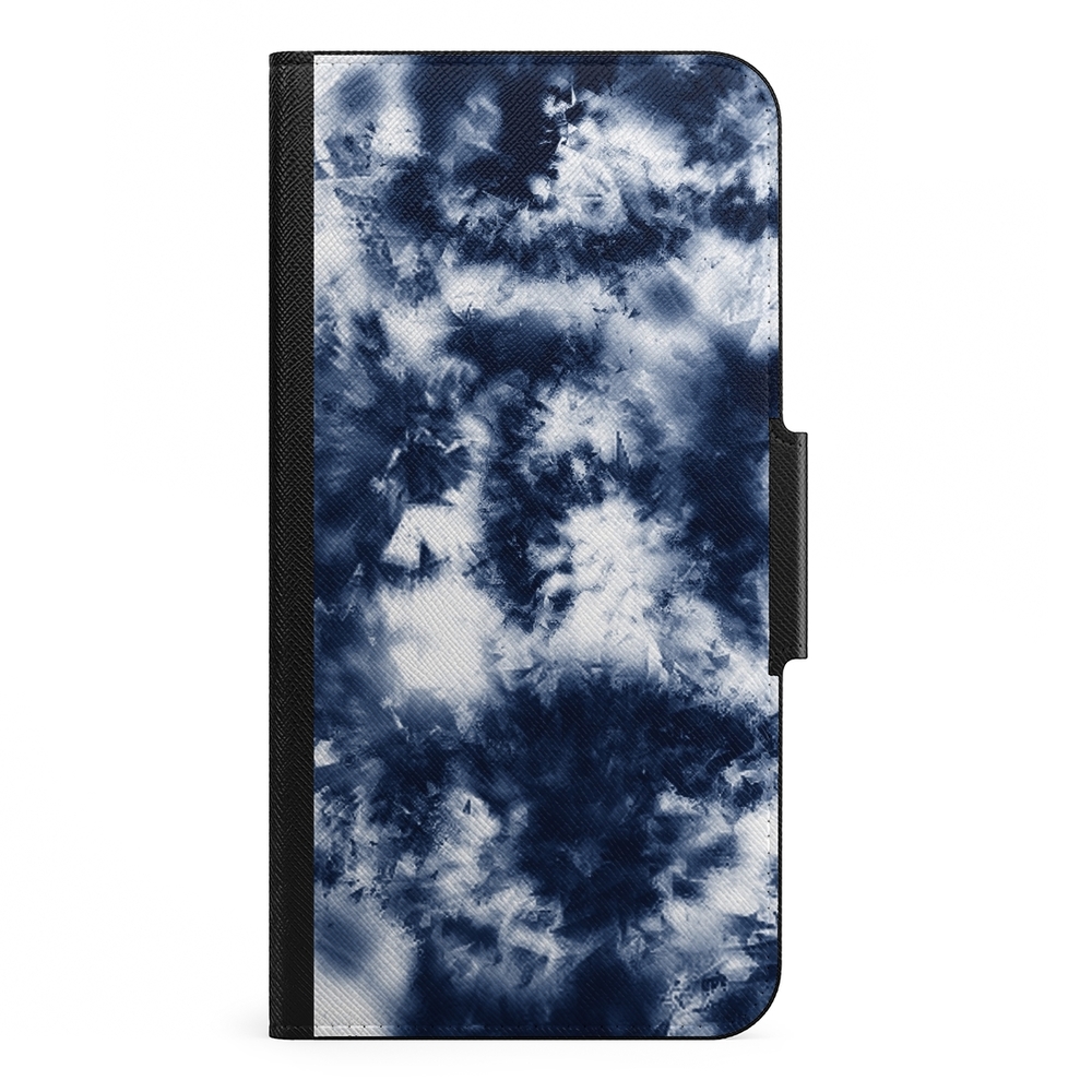 Naive iPhone 13 Pro Max Wallet Case- Tie Dye Blue