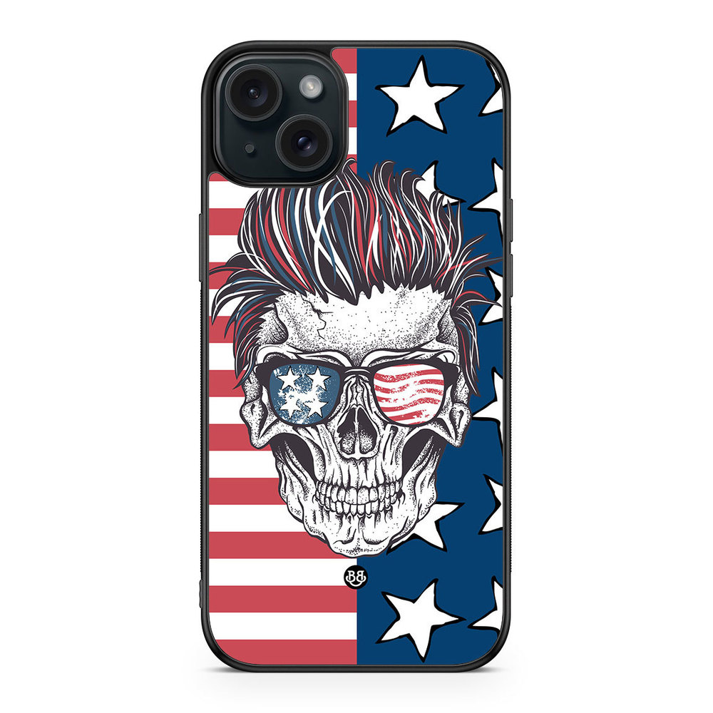 iPhone 15 Plus Case - USA Skull