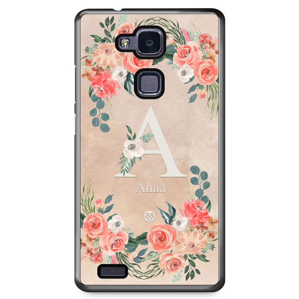 Huawei Honor 5X Case Custom - Monogram Sand