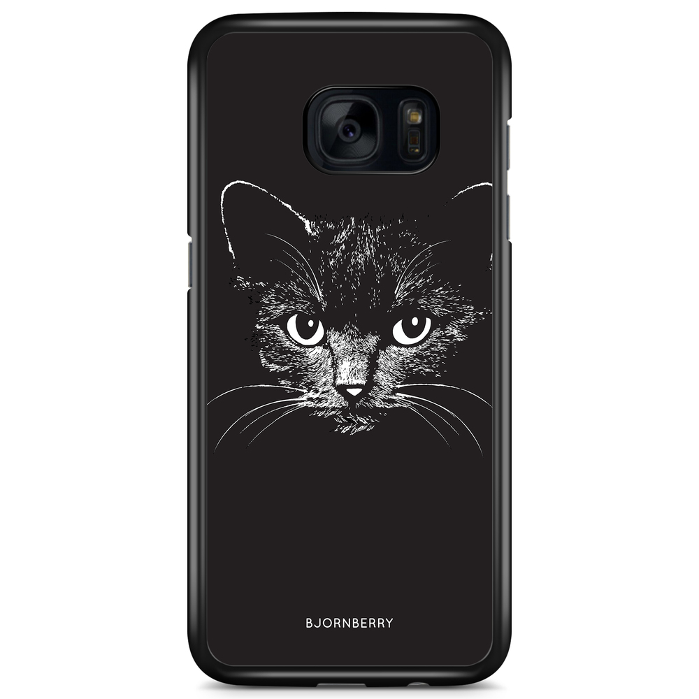 Samsung Galaxy S7 Case - Black/White Cat