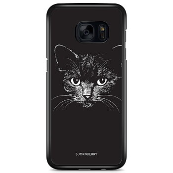 Samsung Galaxy S7 Case - Black/White Cat