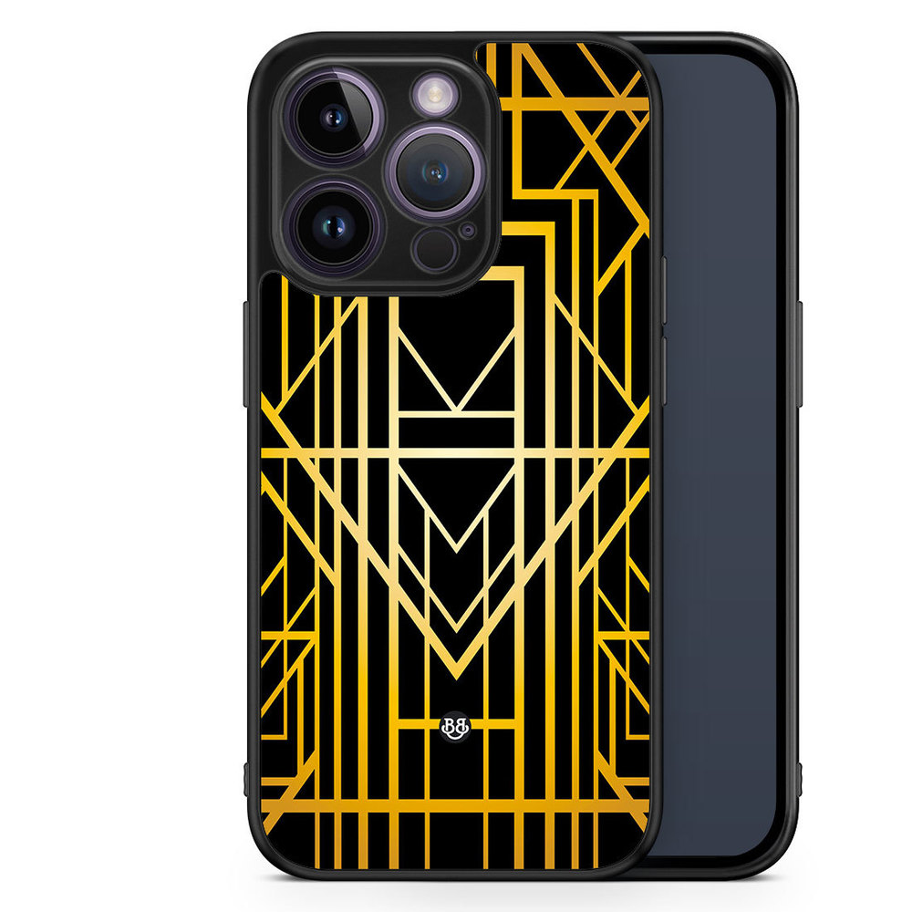 iPhone 14 Pro Case - Golden pattern