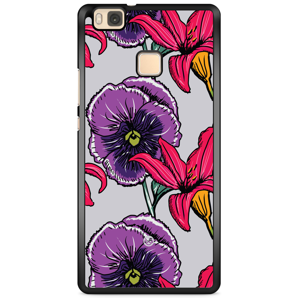 Huawei P9 Lite Case - Purple/Cerise Floral