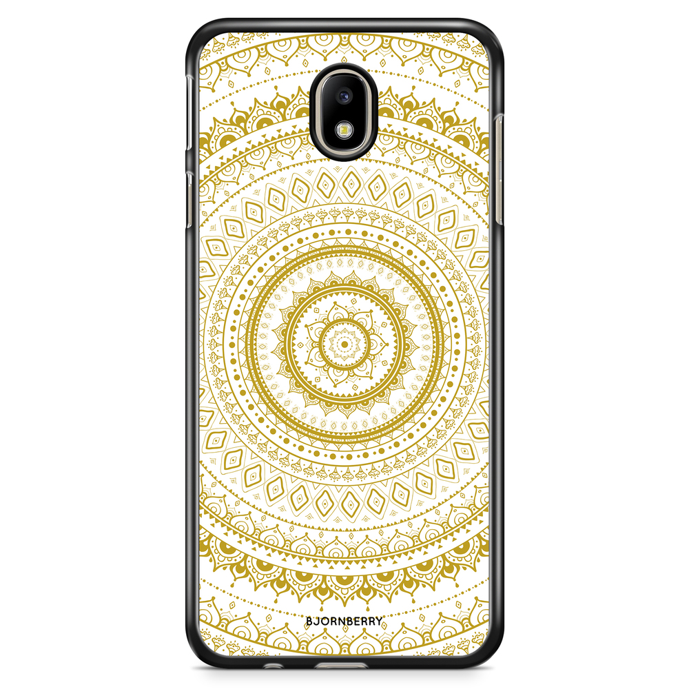 Samsung Galaxy J3 (2017) Case - Vit Guld Mandala
